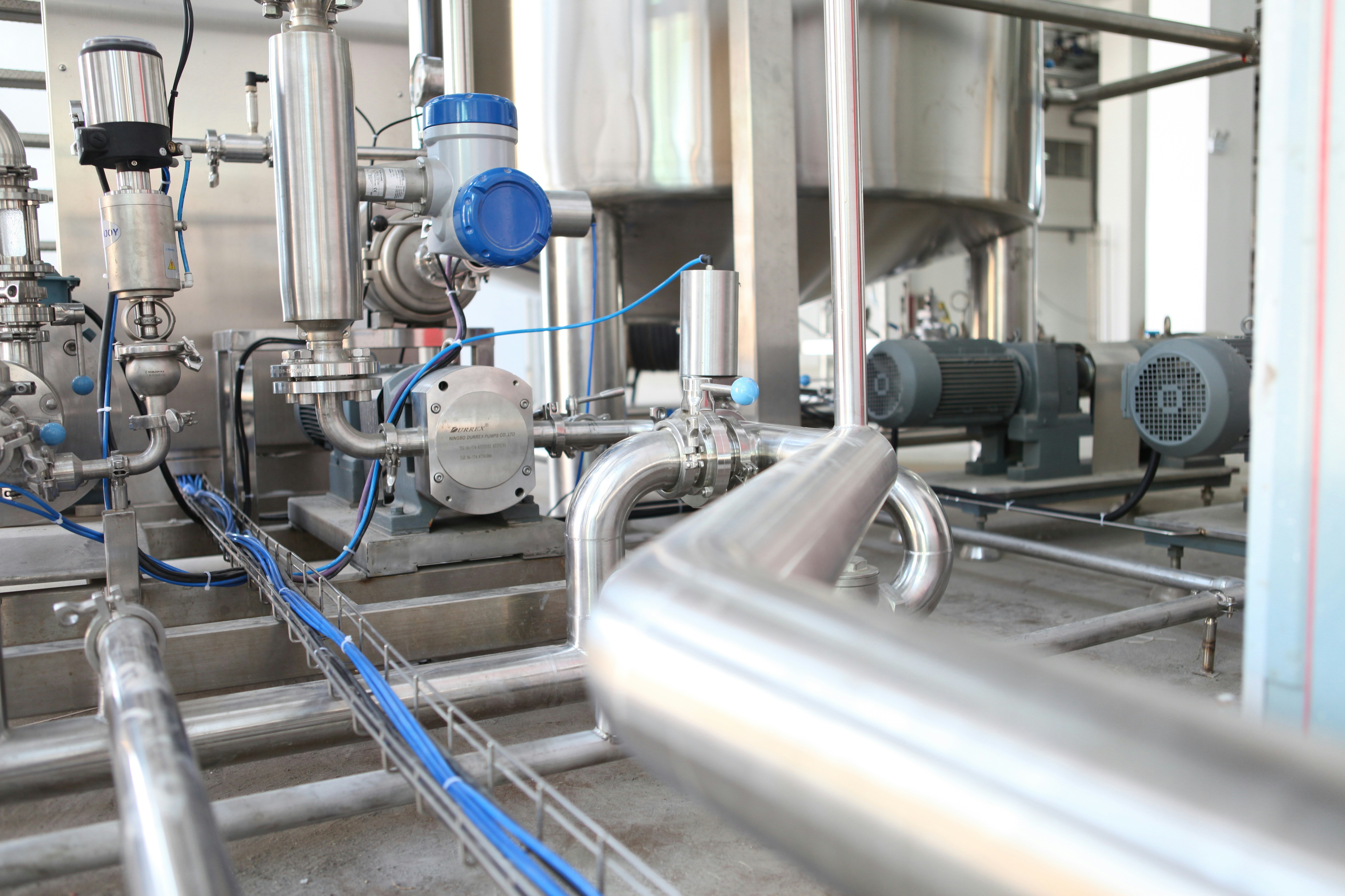 Industrial water treatment equipment and piping